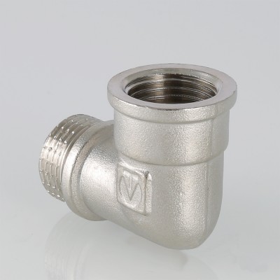 Valtec 3/4" Угольник латунный никелированный с переходом на наружную резьбу