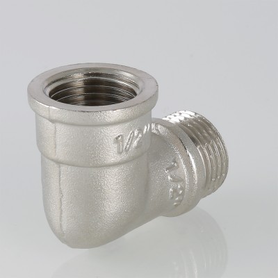 Valtec 3/4" Угольник латунный никелированный с переходом на наружную резьбу