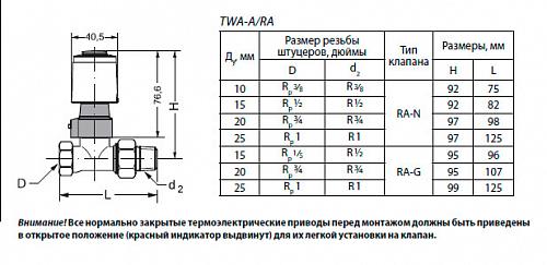 Danfoss TWA-A -24 B (088H3111) Термоэлектрический привод