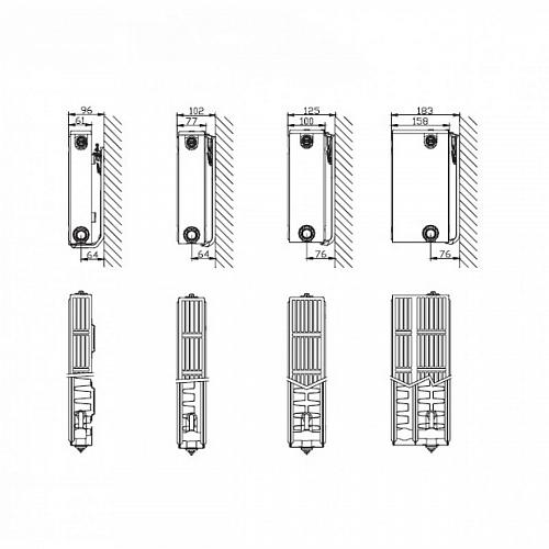 STELRAD Compact 21 500х1200 Стальные панельные радиаторы с боковым подключением