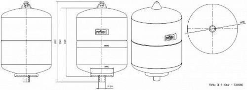 Reflex DE 8 PN10 гидроаккумулятор  для систем водоснабжения