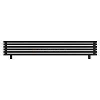 Arbiola Gorizont Ritmo HZ 2200-40-06 секций чёрный горизонтальный  радиатор c боковым подключением (на ножках)