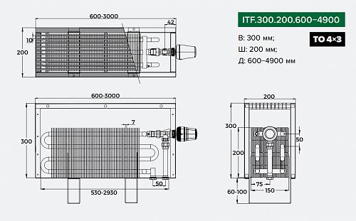 Itermic ITF 300-200-2900 конвектор напольный