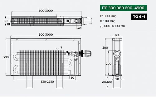 Itermic ITF 300-80-600 конвектор напольный