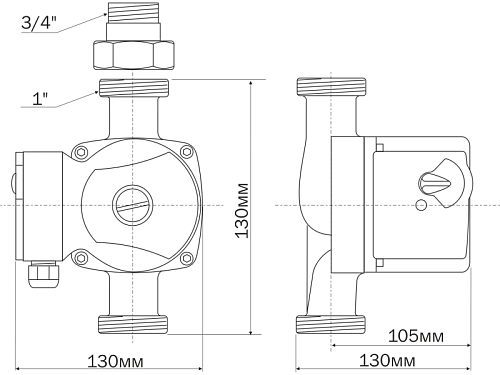 Aquario AC 204-130 циркуляционный насос