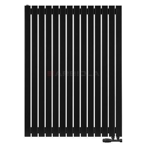 Arbiola Liner V 1250-36-14 секции черный вертикальный радиатор c нижним подключением