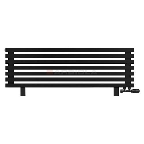 Arbiola Gorizont Ritmo VZ 1200-40-07 секций чёрный горизонтальный  радиатор c нижним подключением (на ножках)