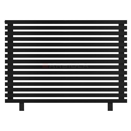 Arbiola Gorizont Ritmo HZ 1250-40-15 секций чёрный горизонтальный  радиатор c боковым подключением (на ножках)