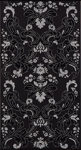 Iris Ducale Damasco Platino Nero 25x46 см Декор