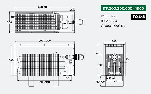 Itermic ITF 300-200-2700 конвектор напольный