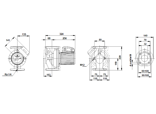Grundfos 200 UPS 32/120 F /220V Циркуляционный насос
