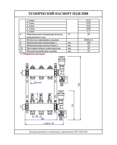 Valtec 1", 7 x 3/4", евроконус Коллекторный блок с регулировочными клапанами и расходомерами