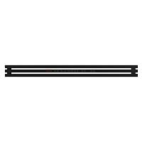 Arbiola Gorizont Ritmo H 1500-40-03 секции чёрный горизонтальный  радиатор c боковым подключением