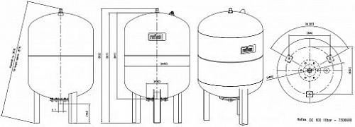 Reflex DE 100 PN10 гидроаккумулятор для систем водоснабжения