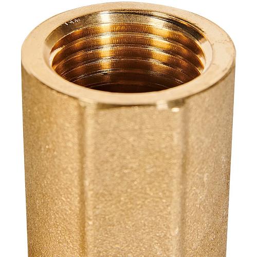 ROMMER Уголок настенный с длинным нарезным патрубком 16-G1/2 для трубы из сшитого полиэтилена осевой