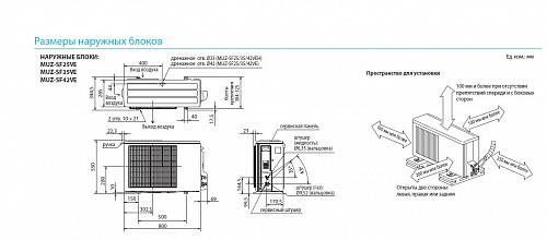 Настенные сплит-системы Mitsubishi Electric MSZ-SF25VE/MUZ-SF25VE  Standart Inverter