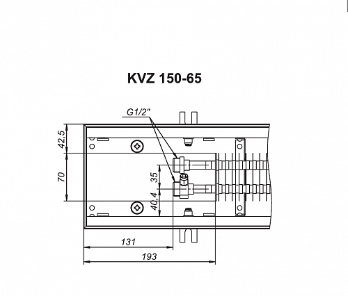 Techno Power KVZ 150-65-3600 Внутрипольный конвектор увеличенной мощности
