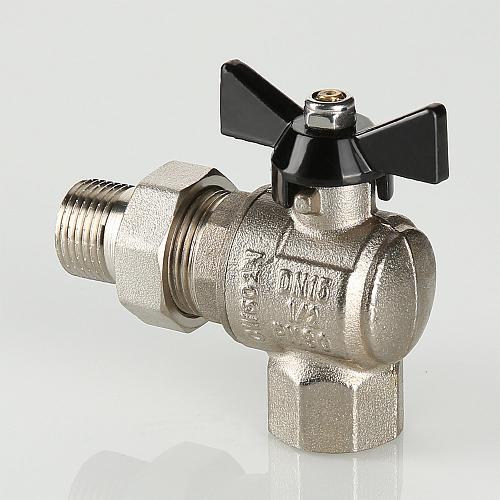 Valtec Perfect 1/2" Кран шаровой внутренняя/наружная резьба угловой с полусгоном