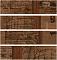 Rondine Group, Tabula, Tracce Marron Listone Decore комплект декоров из 4-х плиток 150x610 мм/ 600x610мм