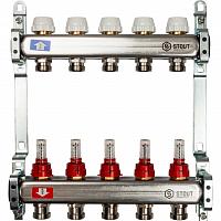 Stout  коллекторы для теплого пола с расходомерами нержавеющая сталь
