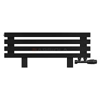 Arbiola Gorizont Ritmo VZ 750-40-04 секции чёрный горизонтальный  радиатор c нижним подключением (на ножках)