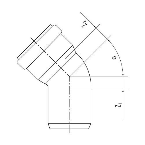 Отвод Rehau Raupiano Plus 110/15°