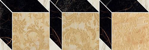 Versace Marble Mos.Dec.Cu.Ner-Oro-Bi 19,5x58,5 см Мозаика