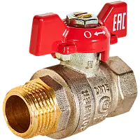 ROMMER Кран шаровой, ВР/НР, ручка бабочка 1/2"