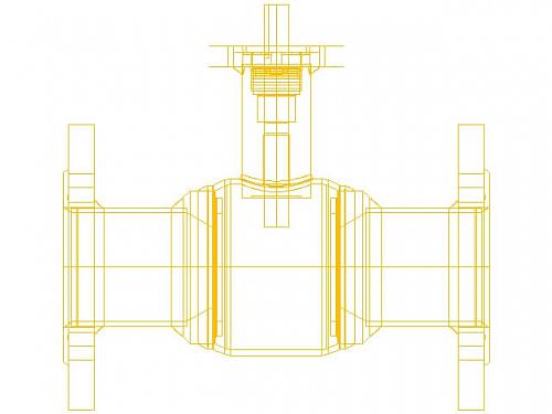 Danfoss DN300 (065N0267G) Кран шаровой JIP-FF без редуктора с фланцем под электропривод Pу16