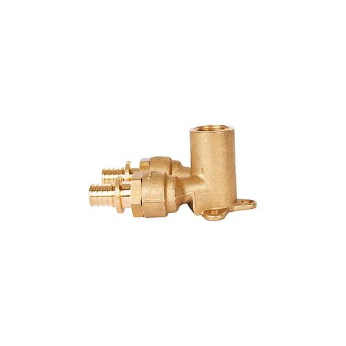 STOUT Угольник 16x1/2" проточный настенный для труб из сшитого полиэтилена