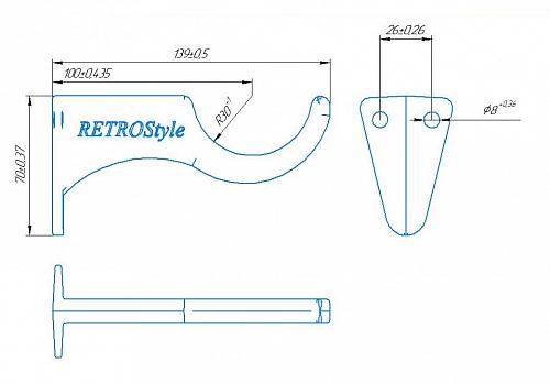 RETROstyle Кронштейн чугунный белый