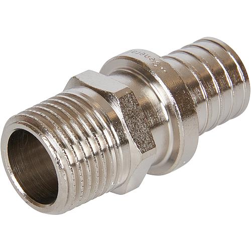 STOUT Переходник 20х2.0x1/2" с наружной резьбой никелированный для труб из сшитого полиэтилена аксиальный