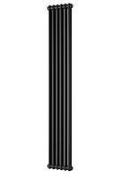 Zehnder Charleston 2180/04 секций №1270 3/4" RAL 9217 боковое подключение черный матовый