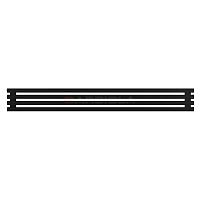 Arbiola Gorizont Ritmo H 1500-40-04 секции чёрный горизонтальный  радиатор c боковым подключением