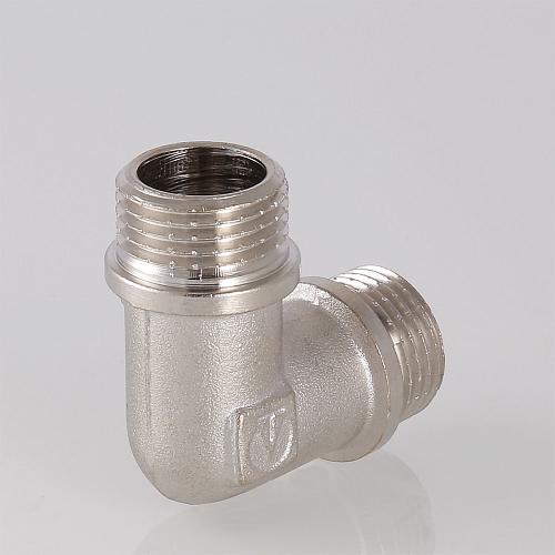 Valtec 3/4" Угольник латунный никелированный с наружной резьбой