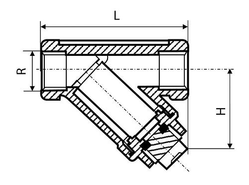 Danfoss Y666 DN20 (149B5274) Фильтр сетчатый с внутренней резьбой