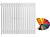 Arbiola Iris 42 H 750-42-16 секции цветной вертикальный радиатор c боковым подключением
