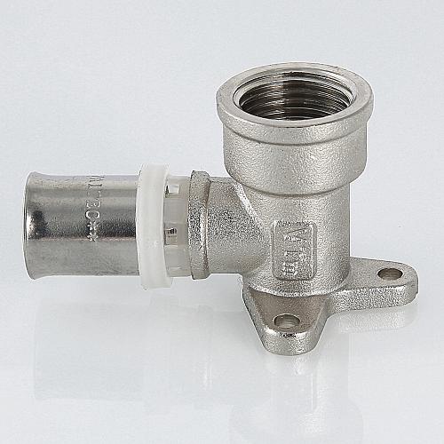 Valtec 20 мм х 1/2" Пресс-фитинг - угольник с креплением (водорозетка)