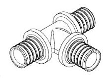 Тройник равнопроходный 32-32-32 MX РЕХАУ