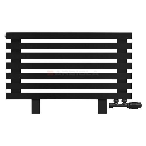Arbiola Gorizont Ritmo VZ 1000-40-07 секций чёрный горизонтальный  радиатор c нижним подключением (на ножках)