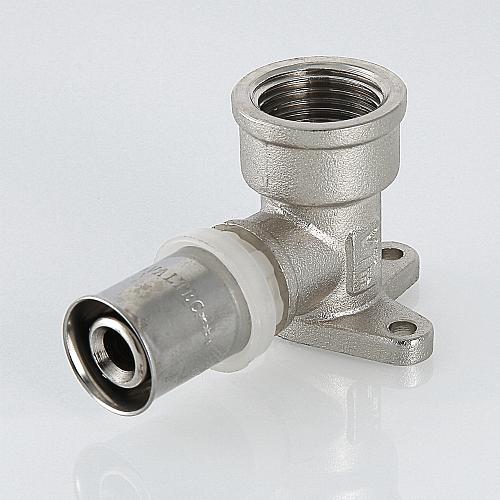 Valtec 20 мм х 1/2" Пресс-фитинг - угольник с креплением (водорозетка)