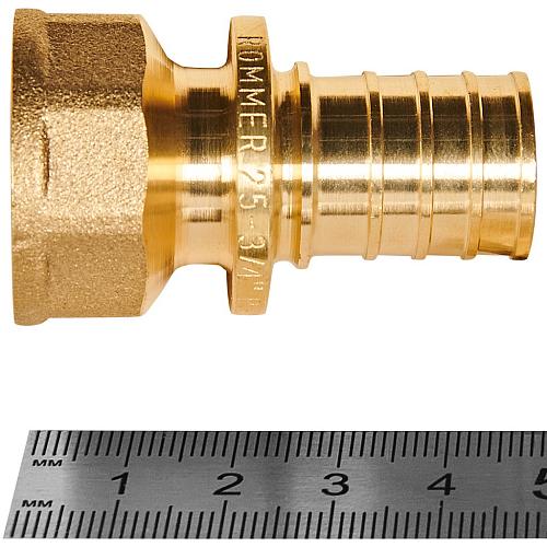 ROMMER Переходник с внутренней резьбой 25xG3/4 для трубы из сшитого полиэтилена аксиальный