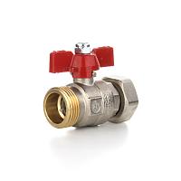 Elsen Кран шаровой НВ 3/4", ручка - бабочка, с накидной гайкой и возможностью опломбировки