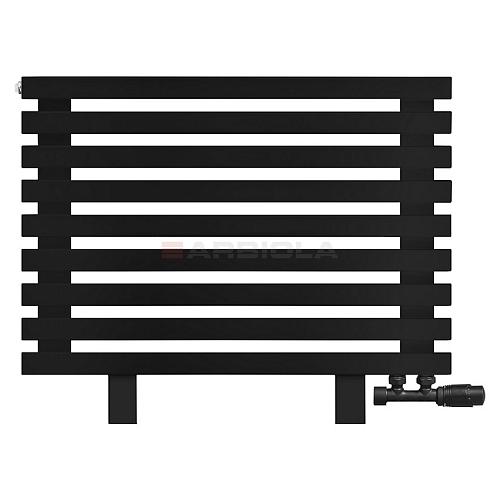 Arbiola Gorizont Ritmo VZ 750-40-09 секций чёрный горизонтальный радиатор c нижним подключением (на ножках)