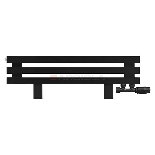Arbiola Gorizont Ritmo VZ 1000-40-03 секции чёрный горизонтальный  радиатор c нижним подключением (на ножках)
