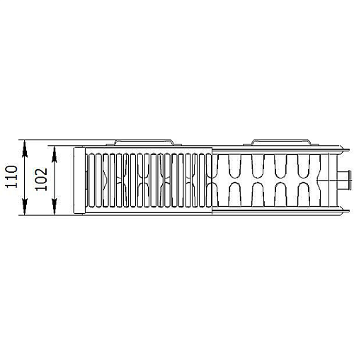 AXIS 22 500x900 Ventil стальной панельный радиатор с нижним подключением