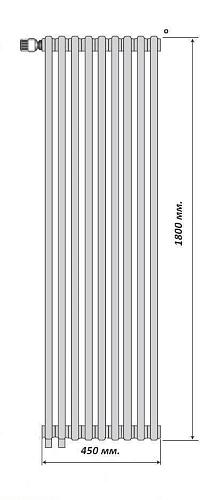 Purmo Delta Laserline VLO 3180/9 секций нижние подключение встроенный клапан