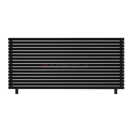 Arbiola Gorizont Liner HZ 2500-36-16 секции черный горизонтальный радиатор c боковым подключением с ножками