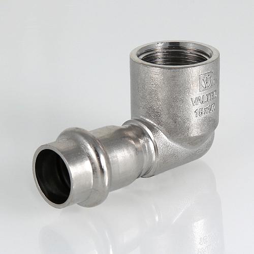 VALTEC 18 мм х 3/4" Пресс-угольник из нержавеющей стали с внутренней резьбой