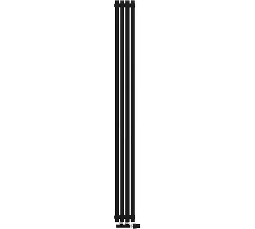 КЗТО QUADRUM 30 V 2- 1750-4 R RAL1T103S9005 Радиатор (черный матовый муар) с нижним подключением